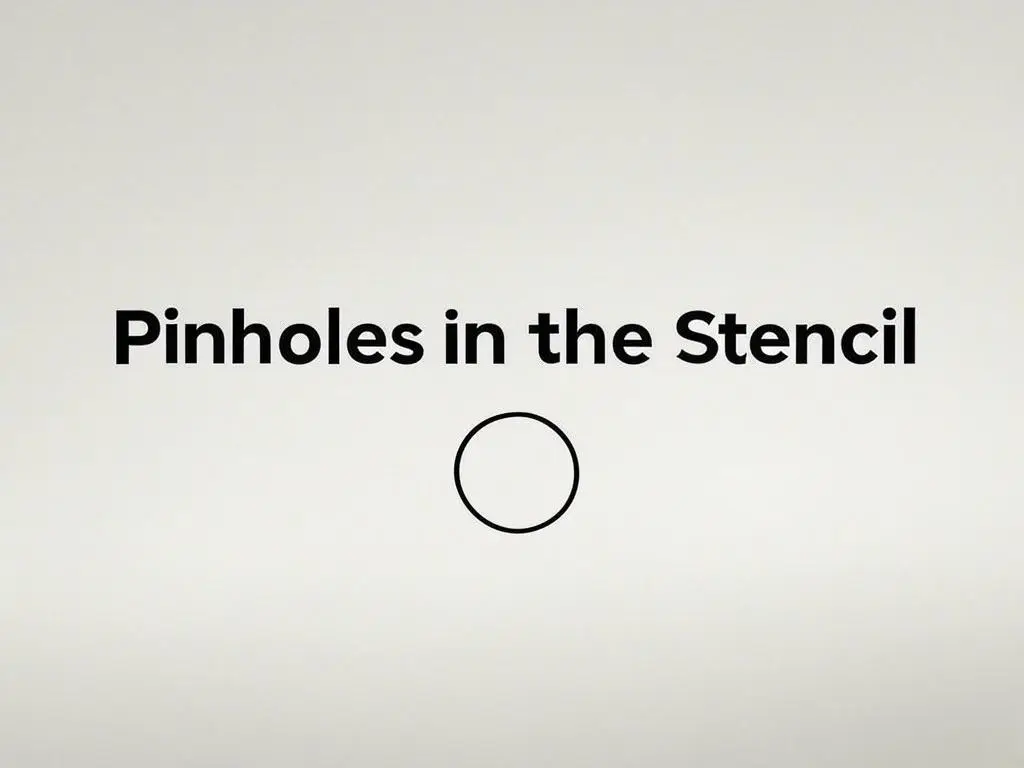 Pinholes in the Stencil