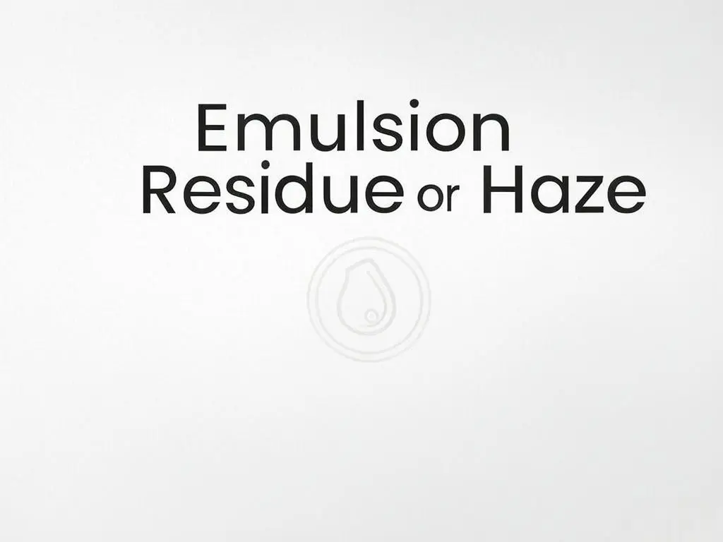 Emulsion Residue or Haze